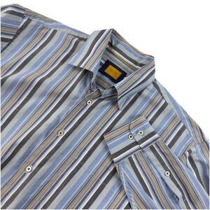 Robert Talbott Carmel XL Striped Dress Shirt Multicolor Button Up Luxury Cotton